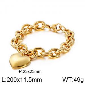 Stainless Steel Gold-plating Bracelet - KB56743-Z