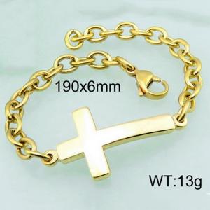 Stainless Steel Gold-plating Bracelet - KB57160-Z