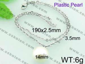 Stainless Steel Plastic Bracelet  - KB60252-Z