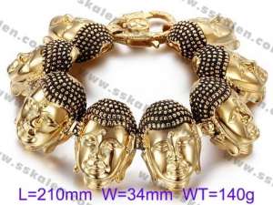 Stainless Steel Gold-plating Bracelet - KB60370-BD