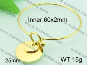 Stainless Steel Gold-plating Bangle - KB61120-Z