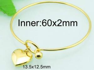 Stainless Steel Gold-plating Bangle - KB61123-Z