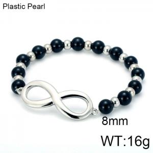 Stainless Steel Plastic Bracelet - KB61463-Z