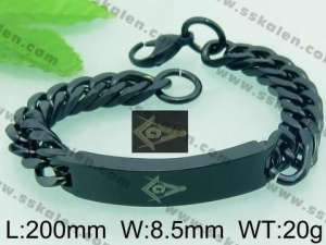 Stainless Steel Black-plating Bracelet - KB61632-K