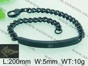 Stainless Steel Black-plating Bracelet - KB61635-K