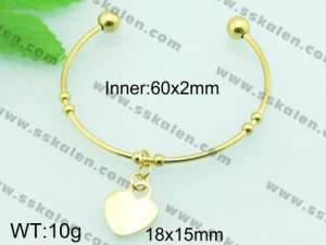 Stainless Steel Gold-plating Bangle - KB61840-Z