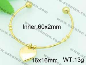 Stainless Steel Gold-plating Bangle - KB61841-Z