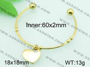 Stainless Steel Gold-plating Bangle - KB61842-Z