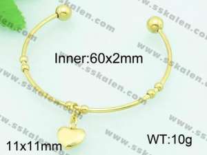 Stainless Steel Gold-plating Bangle - KB61843-Z