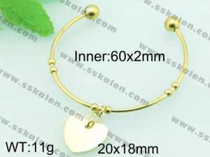 Stainless Steel Gold-plating Bangle - KB61844-Z