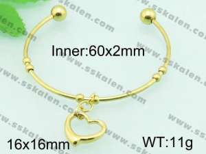 Stainless Steel Gold-plating Bangle - KB61845-Z