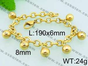 Stainless Steel Gold-plating Bracelet - KB65938-Z