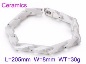 Stainless steel with Ceramic Bracelet - KB65974-W