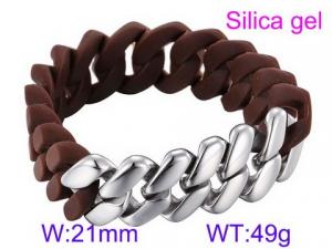 Stainless Steel Plastic Bracelet - KB66293-BD
