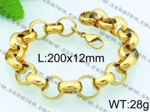 Stainless Steel Gold-plating Bangle - KB67075-Z