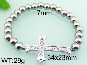 Stainless Steel Stone Bracelet - KB67668-JL