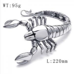 Scorpion Animal Polished Hook Novelty Bracelet - KB67853-BD
