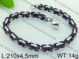 Stainless Steel Black-plating Bracelet - KB68728-H