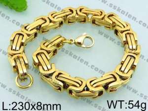 Stainless Steel Gold-plating Bracelet - KB68750-Z