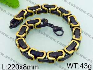 Stainless Steel Black-plating Bracelet - KB68766-H