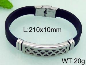Stainless Steel Rubber Bracelet - KB70772-HB