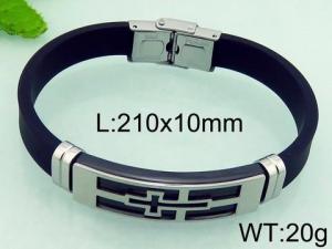 Stainless Steel Rubber Bracelet - KB70775-HB
