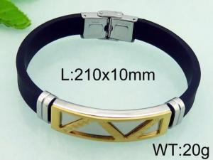 Stainless Steel Rubber Bracelet - KB70876-HB