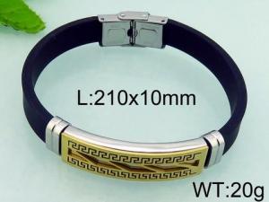 Stainless Steel Rubber Bracelet - KB70886-HB