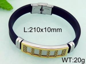 Stainless Steel Rubber Bracelet - KB70887-HB