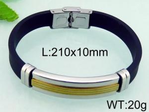 Stainless Steel Rubber Bracelet - KB70898-HB