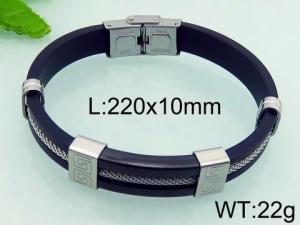 Stainless Steel Rubber Bracelet - KB70926-HB