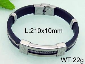 Stainless Steel Rubber Bracelet - KB70928-HB