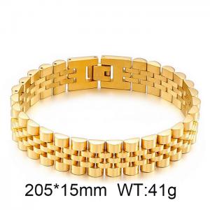 Stainless Steel Gold-plating Bracelet - KB71931-DR