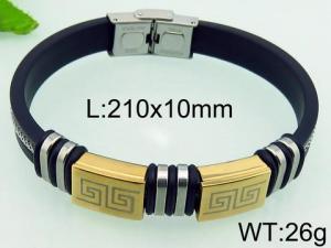 Stainless Steel Rubber Bracelet - KB74209-TJL