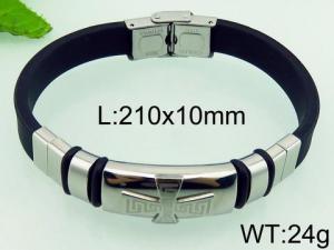Stainless Steel Rubber Bracelet - KB74210-TJL