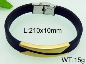 Stainless Steel Rubber Bracelet - KB74212-TJL