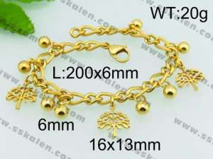 Stainless Steel Gold-plating Bracelet - KB74569-Z