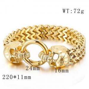 Stainless Steel Gold-plating Bracelet - KB74926-BD