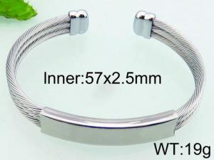 Stainless Steel Wire Bangle - KB74971-CY