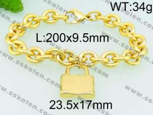 Stainless Steel Gold-plating Bracelet - KB75452-Z