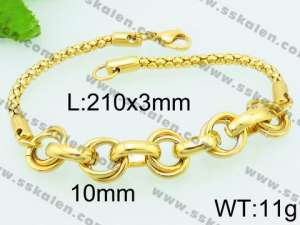 Stainless Steel Gold-plating Bracelet - KB75638-Z