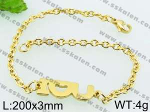 Stainless Steel Gold-plating Bracelet - KB76501-BI