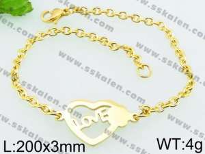 Stainless Steel Gold-plating Bracelet - KB76502-BI