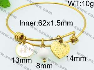 Stainless Steel Gold-plating Bangle - KB77220-Z