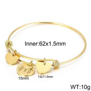 Stainless Steel Gold-plating Bangle - KB77222-Z