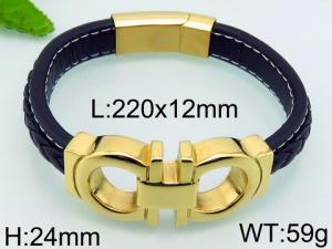 Leather Bracelet - KB77406-BD