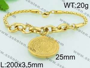 Stainless Steel Gold-plating Bracelet - KB78303-Z