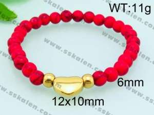 Stainless Steel Gold-plating Bracelet - KB79084-Z