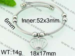 Stainless Steel Wire Bangle - KB80049-Z