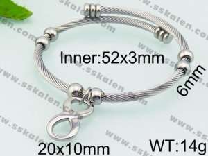Stainless Steel Wire Bangle - KB80496-Z